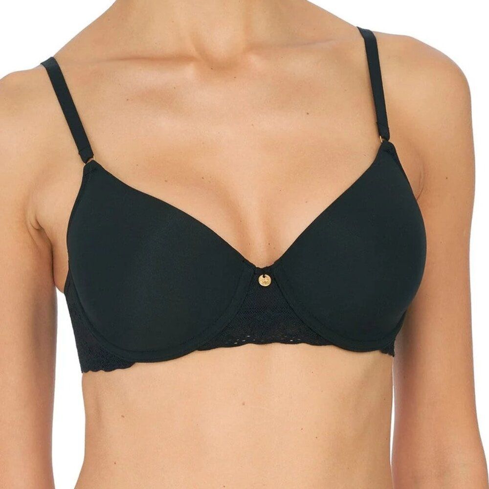 Natori Bliss Perfection Contour Stretch Underwire Bra Black 34D - NWT - Picture 2 of 7